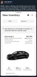 Tesla giảm giá Model 3 và Y tại Việt Nam trong tháng 12