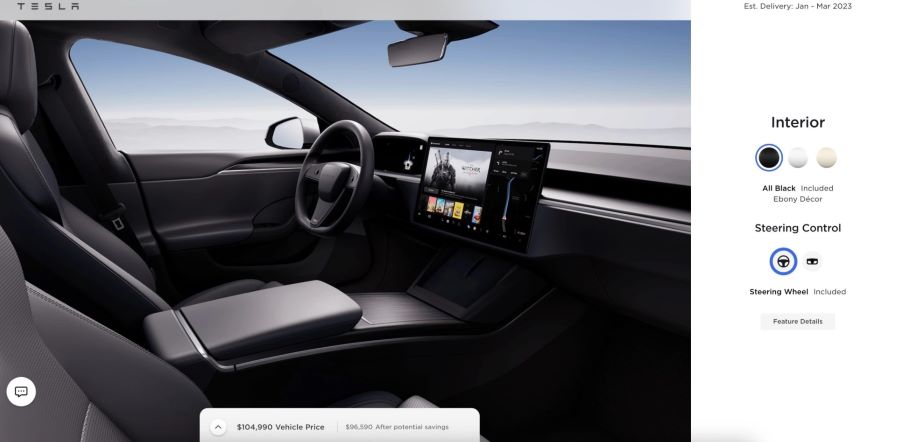 Tesla quay lại vô lăng tròn trên Model S và Model X