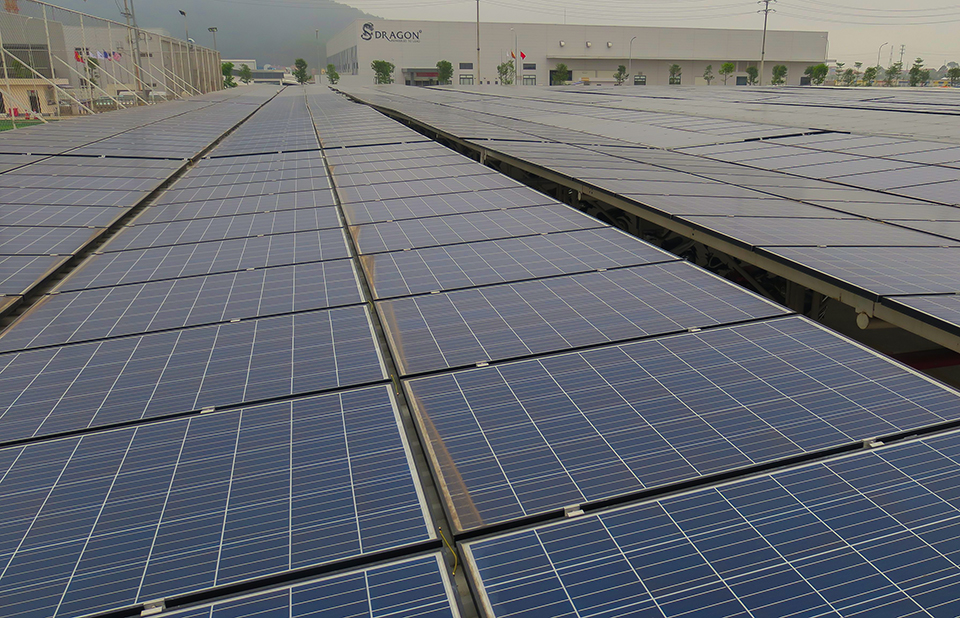 Hệ thống điện mặt trời mái nhà của Công ty TNHH Vina Solar Technology tại Bắc Giang