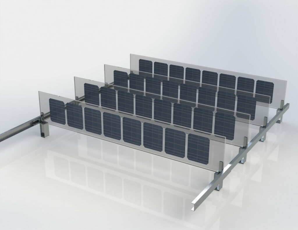 Hệ thống tấm quang điện mặt trời mái nhà thẳng đứng